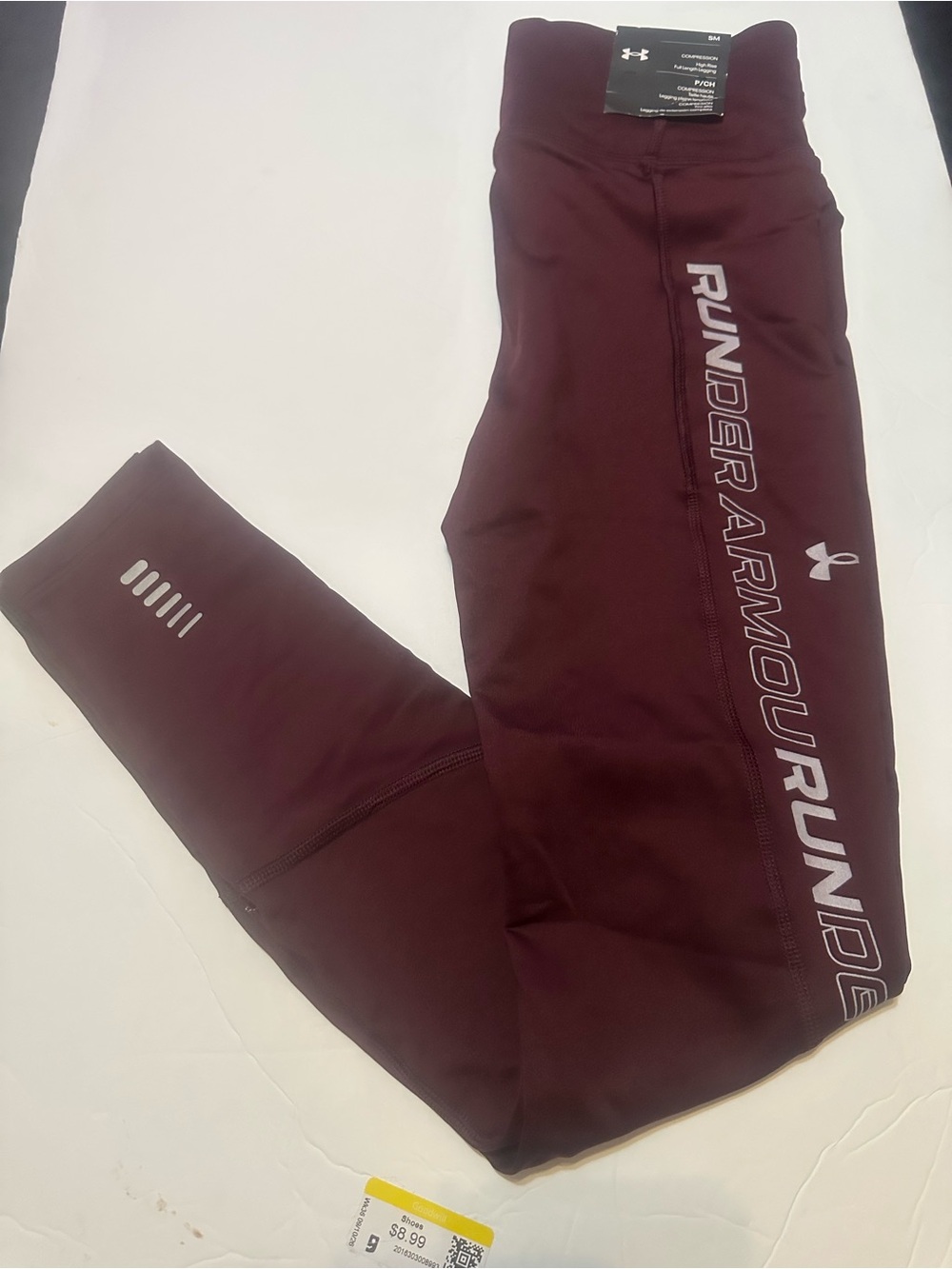 Under Armour NEW w/tag COMPRESSION High Rise Maroon Legging Tights Sz SMALL
